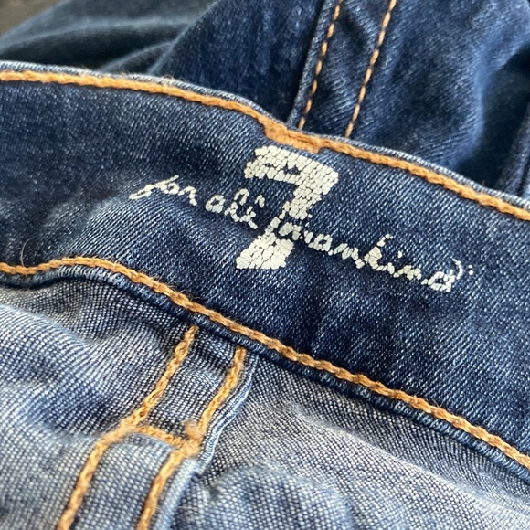 🤑 10/$100 7 For All Mankind blue dark wash skinny stretch jeans 29 - Picture 6 of 10